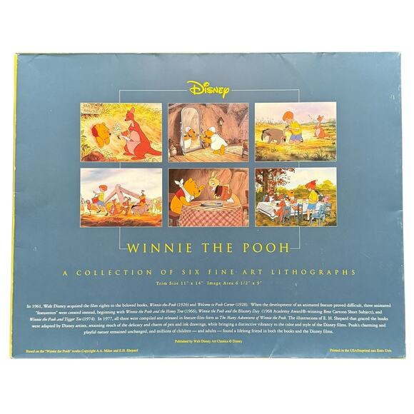 Winnie the Pooh Lithographs Set of 2 Walt Disney Store - Picture 3 of 4